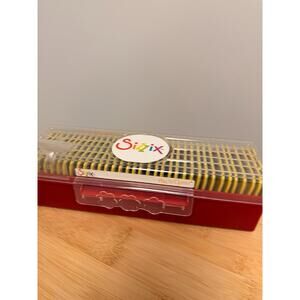 *Sizzix Sizzlits "Mac n cheese" Set Storage Case 35 1 5/8" Alphabet Symbols *